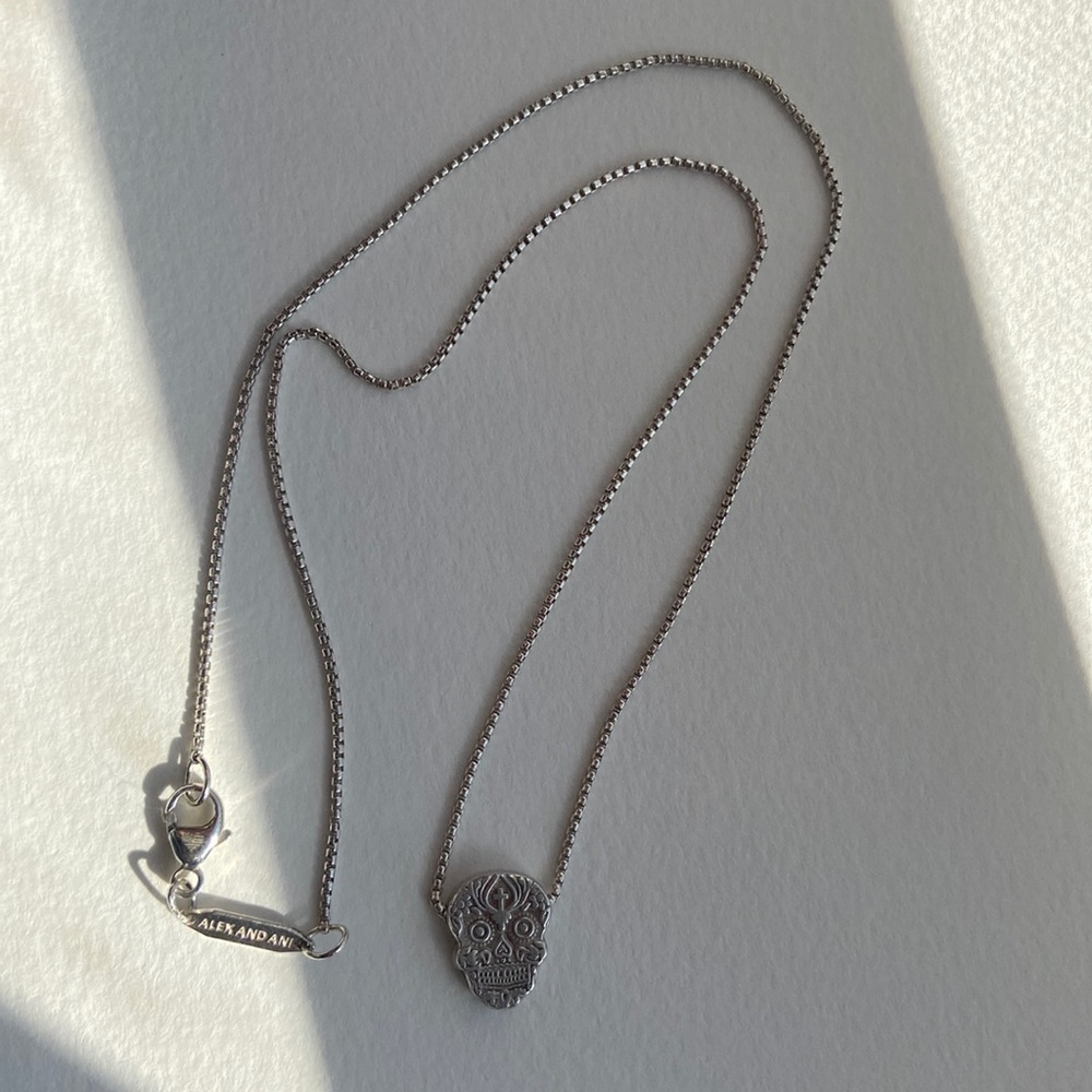 Alex and Ani 925 silver Calavera 💀 necklace